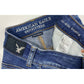 American Eagle Hi-Rise Shortie Sz 4 Denim Jean Shorts Destroyed Holes Raw Hem