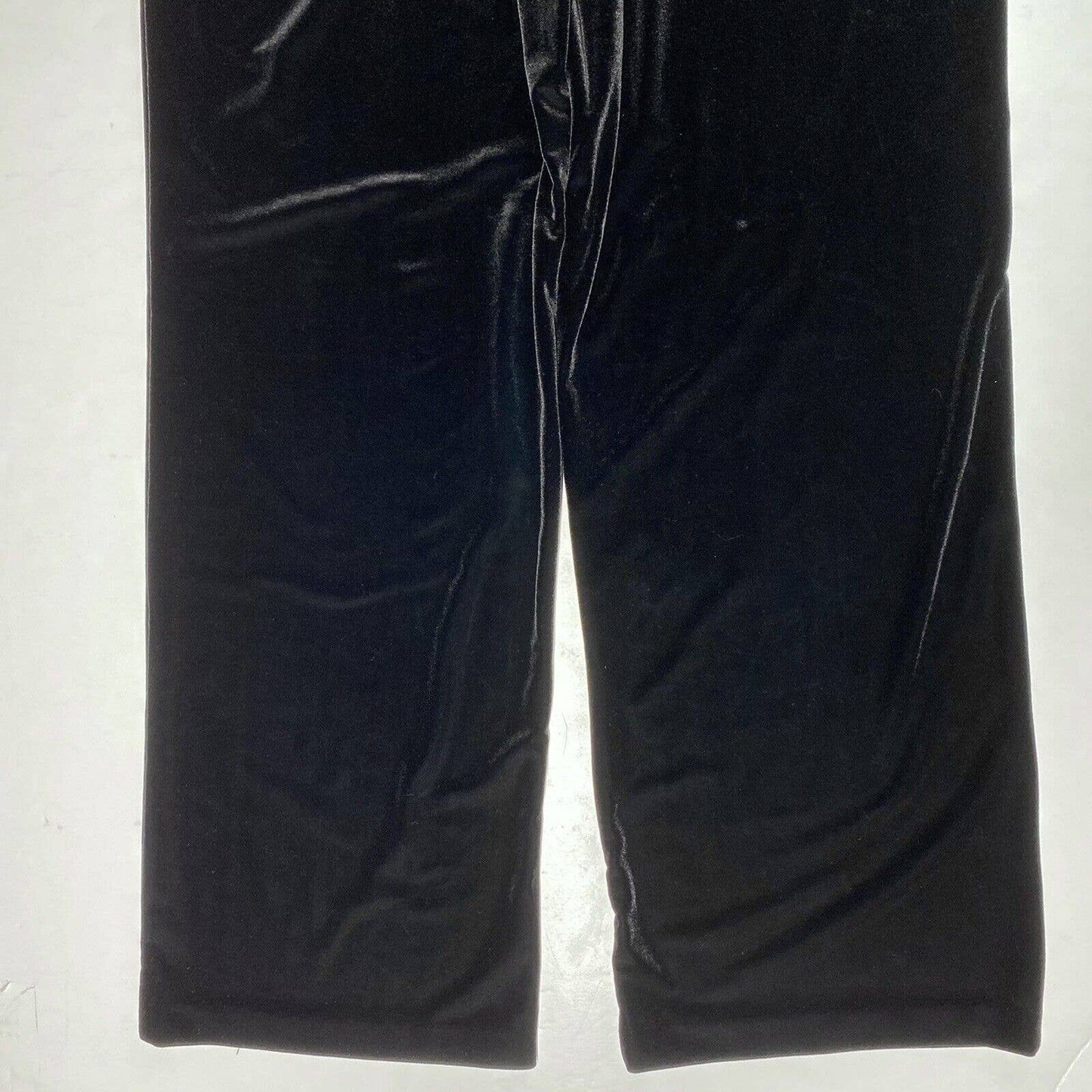 Vintage Cachet Velvet Wide Leg Pants Sz 16 Black Pull On Casual Made In USA