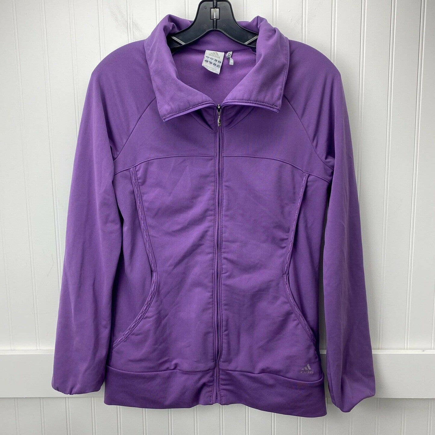 Adidas Climalite Jacket Womens Small Purple Full Zip Long Sleeve Sweatshirt EUC