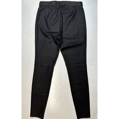 Eileen Fisher Black Coated Stretch Denim Skinny Pants Womens XS Pull On Legging