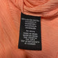 Zac & Rachel Boho Blouse Sz XL Coral/Orange Roll Tab Sleeve Gauze Tassels Beads
