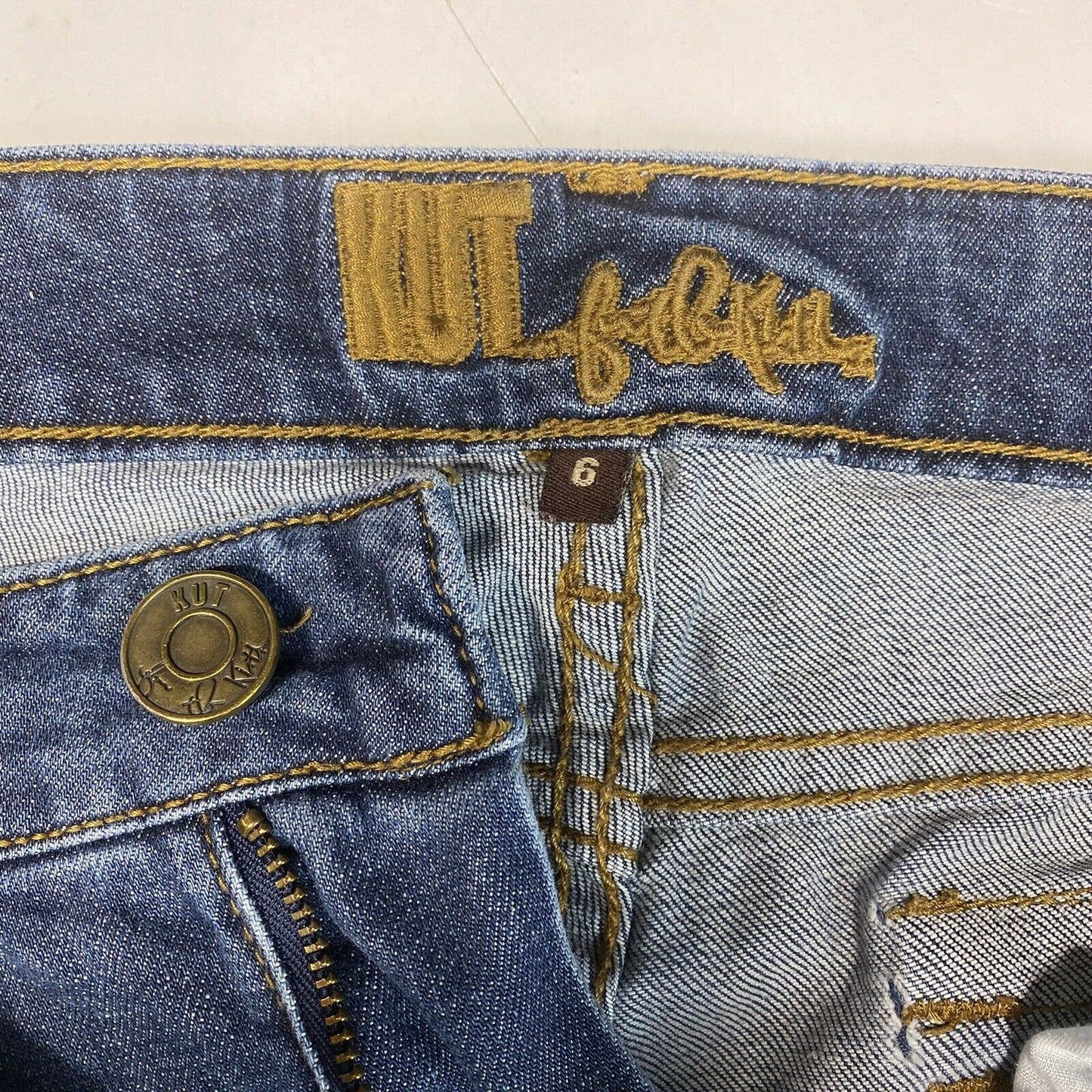 Kut From The Kloth Skinny Sz 6 Womens Midrise Denim Blue Jeans Medium Wash
