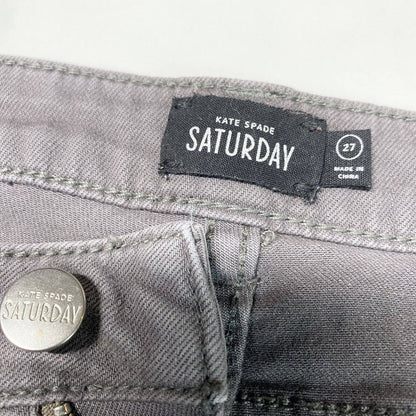 Kate Spade Saturday Skinny Jeans Sz 27 Womens Gray Stretch Denim Jeans *Flaw