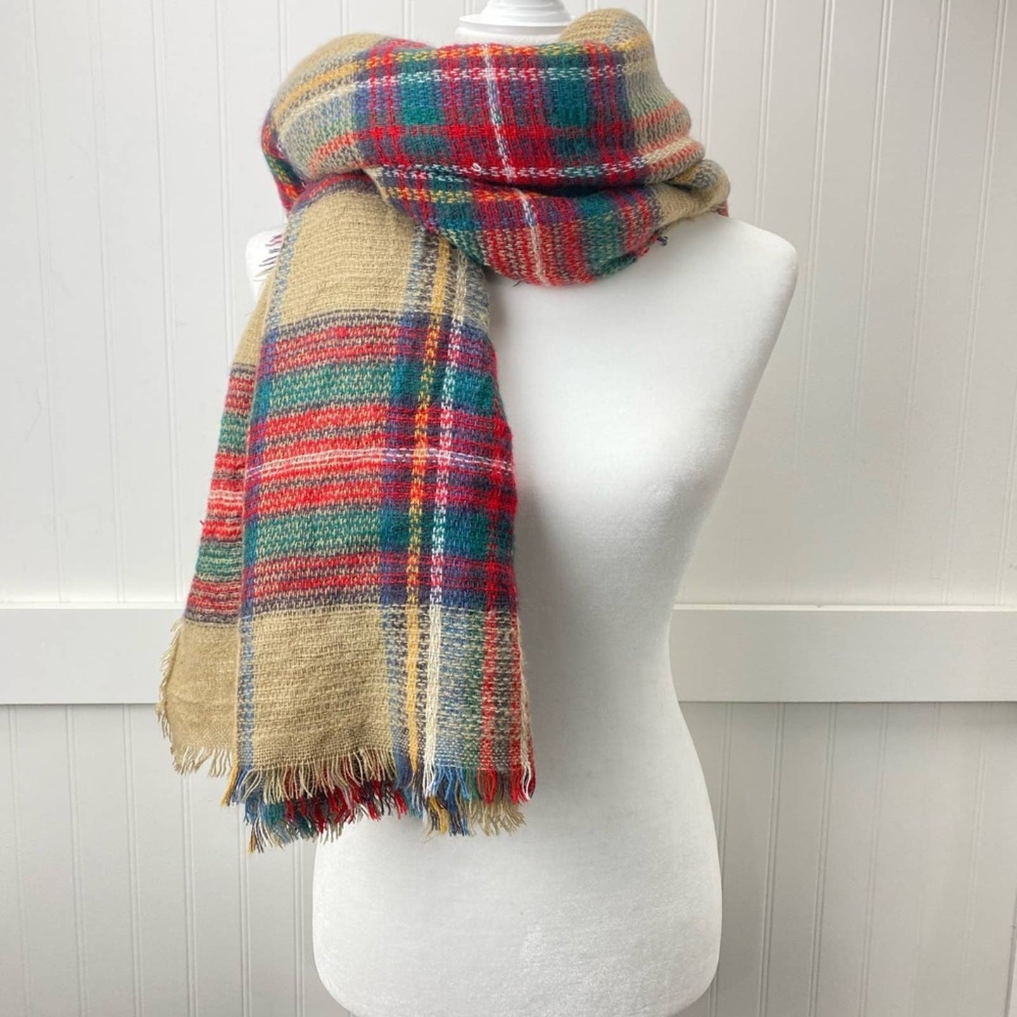 Plaid Blanket Scarf