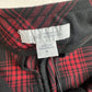J.Jill Slim Leg Pants 4 Red/Black Plaid High Rise Stretchy Trouser Academia NEW