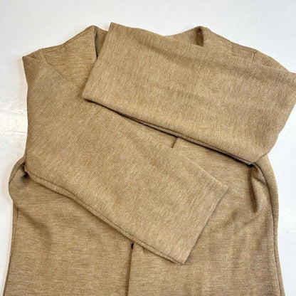 Soft Surroundings Cardigan Large Neutral Brown Long Sweater Wool Blend w/Clasp