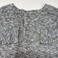 Knox Rose V-Neck Waffle Knit Top XXL Gray Long Sleeve Soft Stretchy Shirt EUC