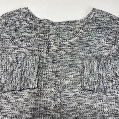 Knox Rose V-Neck Waffle Knit Top XXL Gray Long Sleeve Soft Stretchy Shirt EUC
