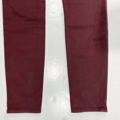 Madewell Skinny Skinny Jeans Womens 24 Lowrise Red Maroon Stretch Denim