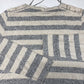 Knox Rose Striped Top XL Beige/Gray Stretchy Knit Long Sleeve Shirt Lace Accent