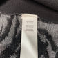 Chicos Eliza Zip Up Knit Cardigan Sz 2 (Large) Zebra Black/Silver Sweater NEW
