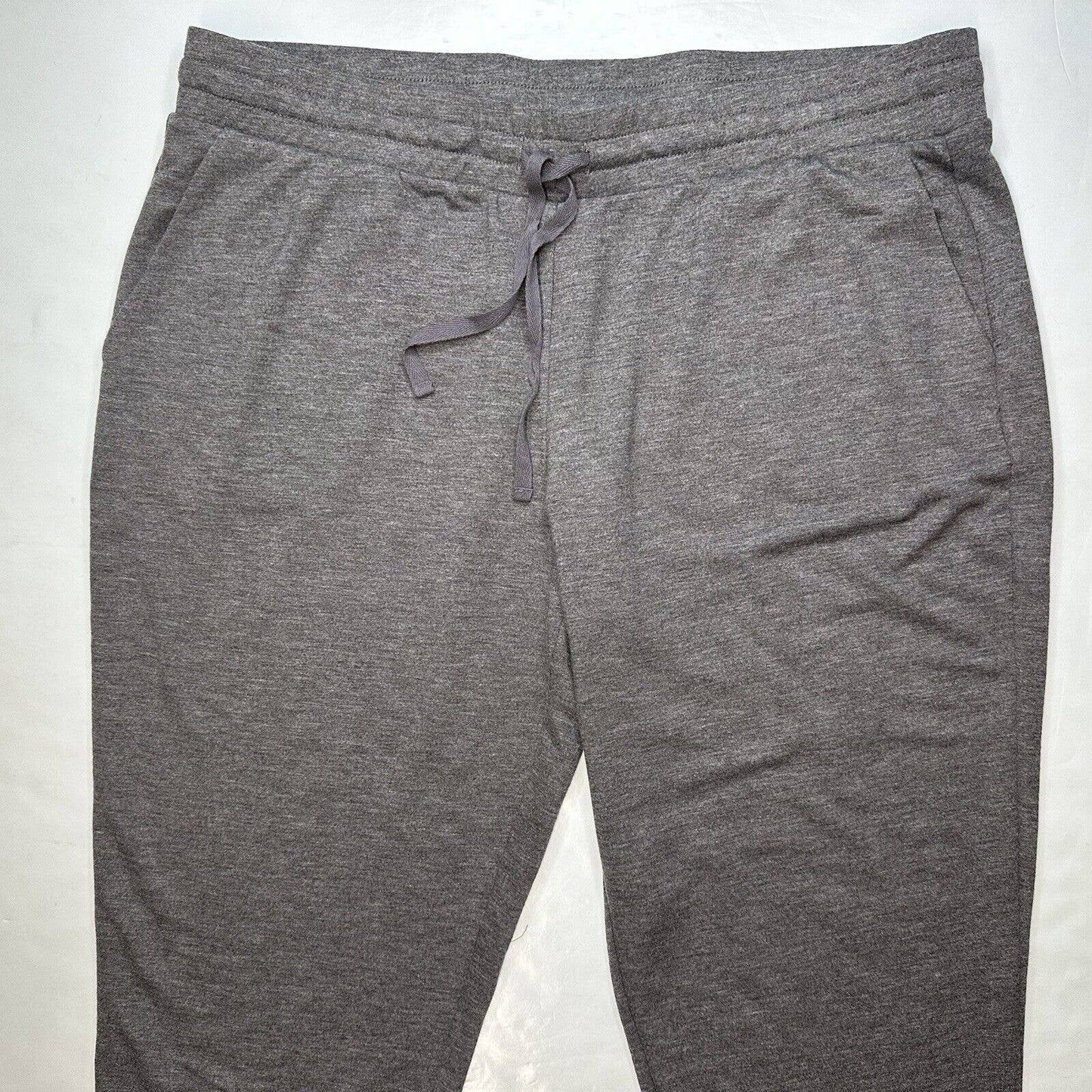 Logo Lounge Skinny Pants Sz Large Gray Pull On Stretch Soft Casual Lace Hem