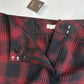 J.Jill Slim Leg Pants 4 Red/Black Plaid High Rise Stretchy Trouser Academia NEW