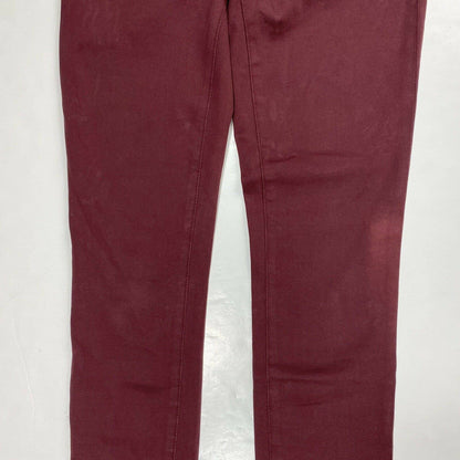 Madewell Skinny Skinny Jeans Womens 24 Lowrise Red Maroon Stretch Denim