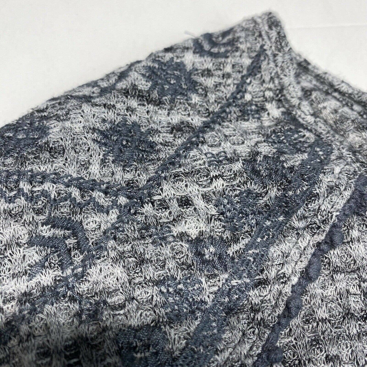 Knox Rose V-Neck Waffle Knit Top XXL Gray Long Sleeve Soft Stretchy Shirt EUC