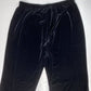 Vintage Cachet Velvet Wide Leg Pants Sz 16 Black Pull On Casual Made In USA