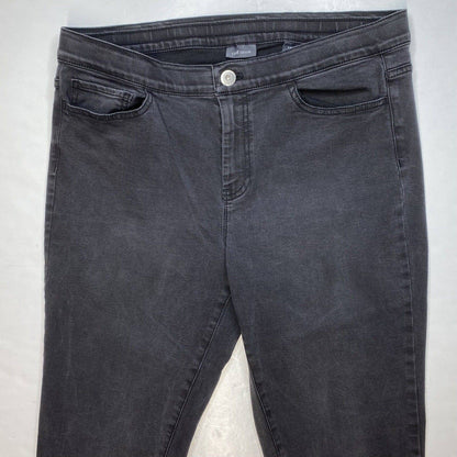 J. Jill 5 Pocket Leggings Sz 12 Womens Faded Black Stretch Denim Casual Jeans