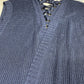 Chico's Open Front Long Cardigan Sz 2 (US 12/Large) Blue Periwinkle Sleeveless