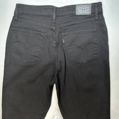 Levis 721 High Rise Skinny Jeans Womens 31 Black Denim Ripped Distressed Holes