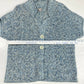 J Jill Knit Cardigan Sz Large Womens Blue Short Sleeve Sweater Layer Big Buttons