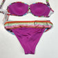 Yamamay Bikini 2 Piece Set Womens 30B/Small Swimsuit Colorful Pattern NEW