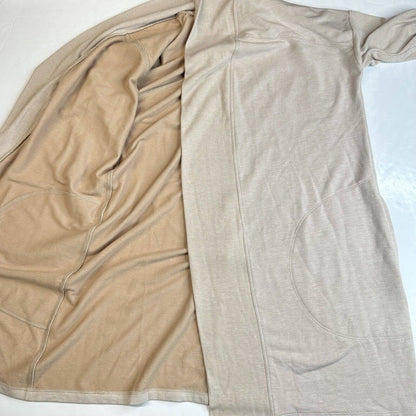 J.Jill Fit Open Front Cardigan Sz Medium Neutral Beige Long Sweater Modal Blend