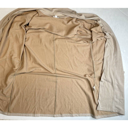J.Jill Fit Open Front Cardigan Sz Medium Neutral Beige Long Sweater Modal Blend