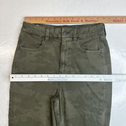 American Eagle Curvy Super Hi-Rise Jegging 8 Green Camo Next Level Stretch Jeans