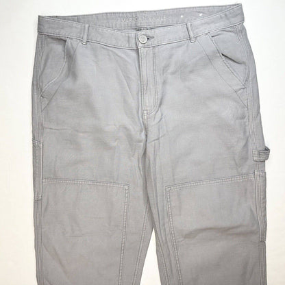 American Eagle 90s Straight Carpenter Jeans Womens 16 Short Light Gray Plus Size