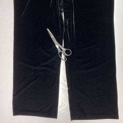 Vintage Cachet Velvet Wide Leg Pants Sz 16 Black Pull On Casual Made In USA