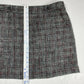 Ann Taylor Loft Mini Skirt Sz 6 Womens Gray Red Textured Lined Short w/Side Zip