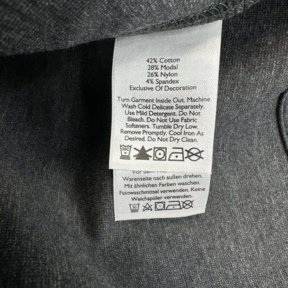 Eddie Bauer Wide Leg Pants Womens 14 Gray Cotton/Modal Blend Front Zipper NEW