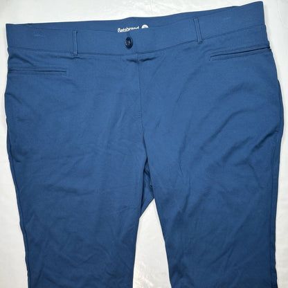Betabrand Cosmo Lite Dress Pant Yoga Pants 3X Petite Blue Pull On Ponte Crop