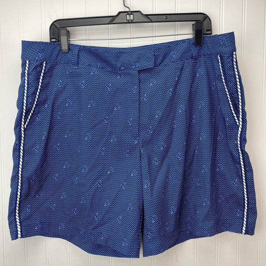 Lady Hagen Sailboat Golf Shorts Sz 16 Womens Novelty Print Blue White Casual EUC
