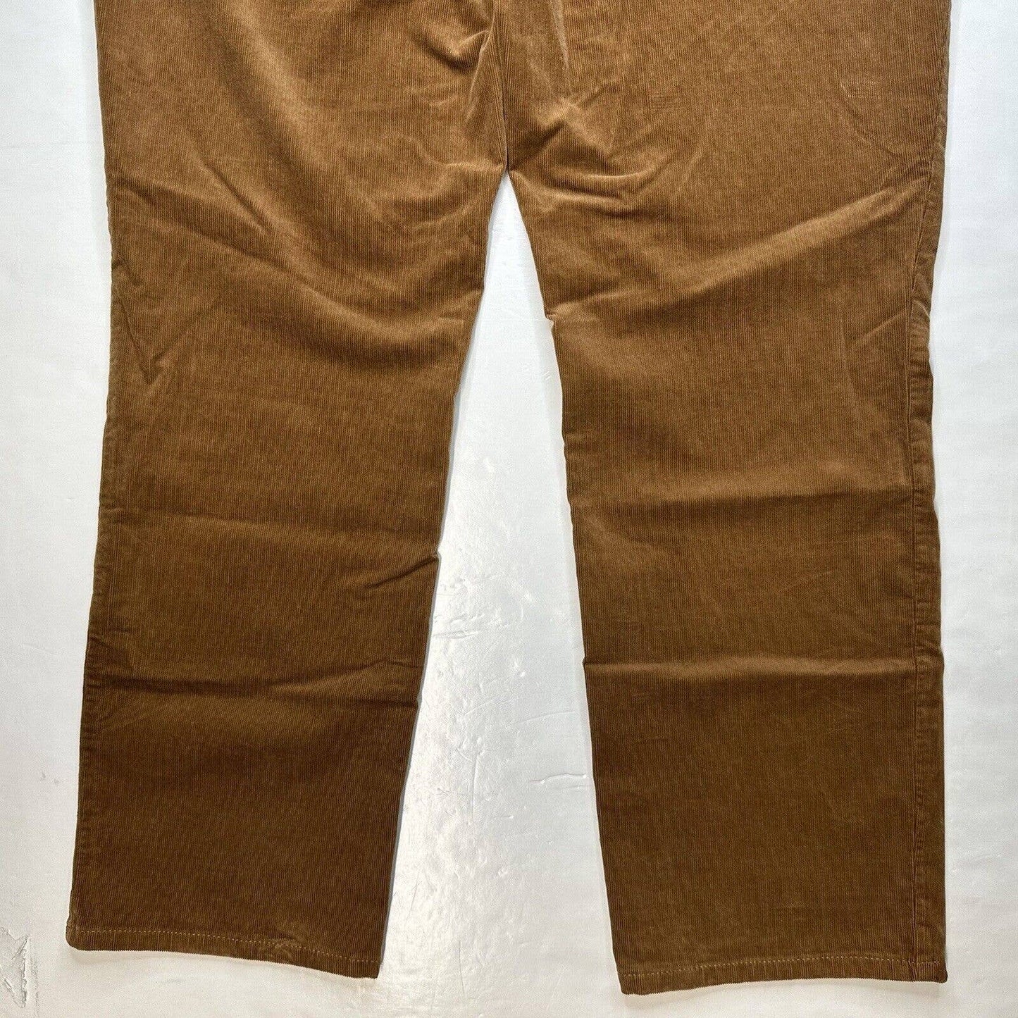 Talbots Straight Leg Corduroy Jeans Womens 18 Brown High Rise Preppy Plus Size