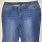 Midnight Velvet Bootcut Flare 22W Hi-Rise Denim Jeans Gold Sequins Plus Size NWT