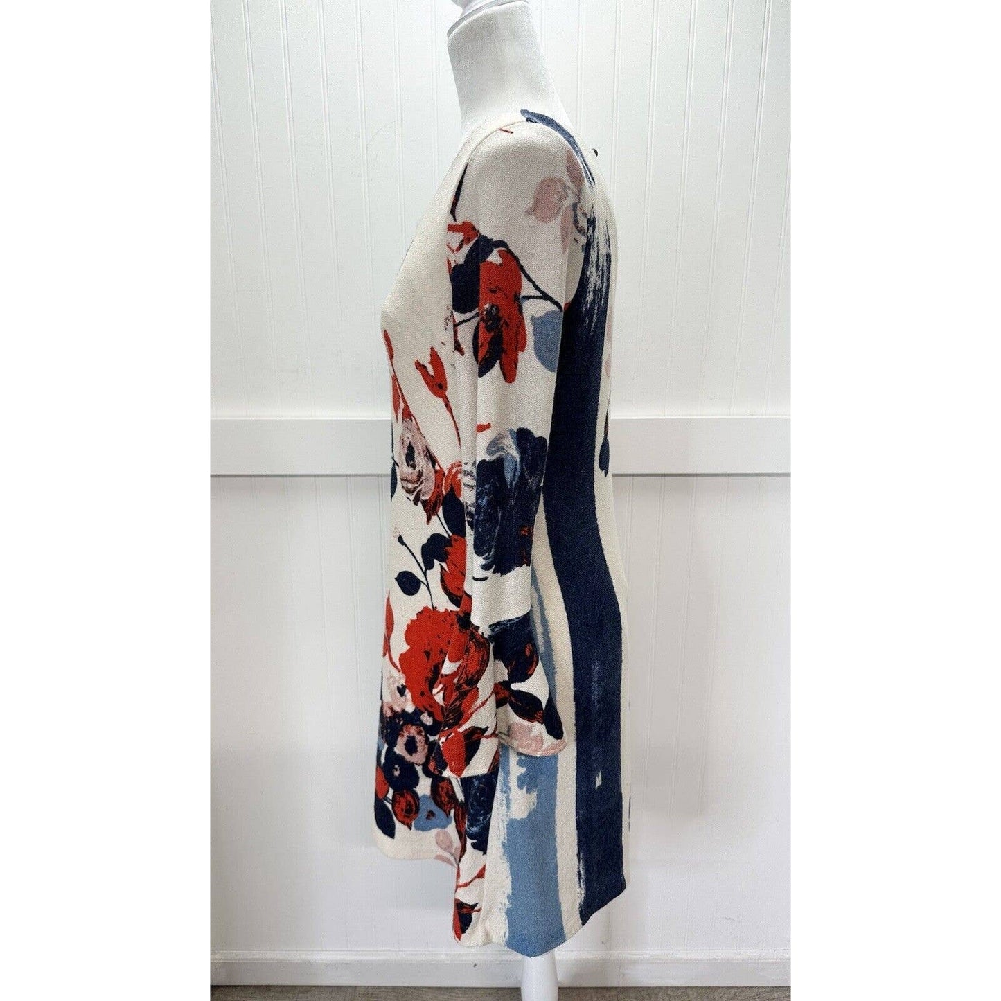 Maeve Anthousia Knit Floral Swing Dress Small Anthropologie Sweater Dress *Spot