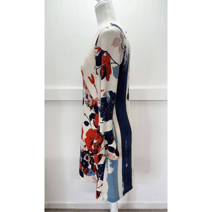 Maeve Anthousia Knit Floral Swing Dress Small Anthropologie Sweater Dress *Spot