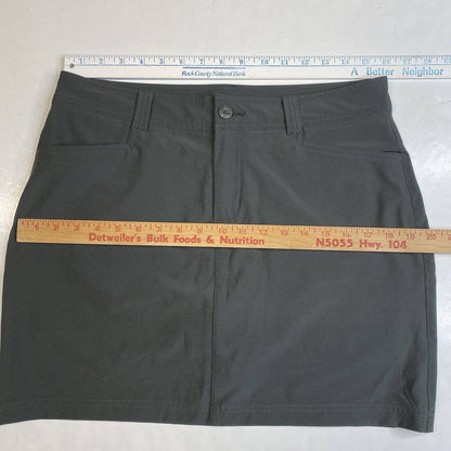 Eddie Bauer Active Skort Womens 8 Golf Tennis Gray Pockets Skirt/Shorts EUC