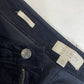 Talbots Curvy Tapered Slim Leg Black Velvet Jeans 8 Petite Womens Casual Pants