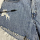 Levis 550 Cut Off Mom Shorts Sz 32 (30"Waist) Hi-Rise Denim Jean Distress Holes