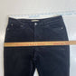 Talbots Curvy Tapered Slim Leg Black Velvet Jeans 8 Petite Womens Casual Pants