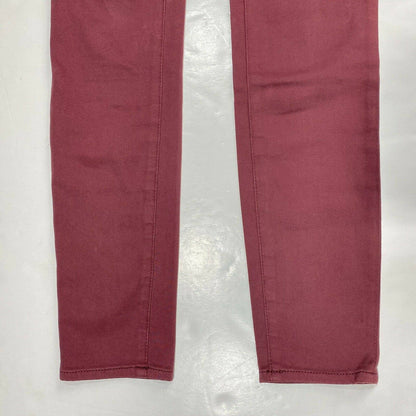 Madewell Skinny Skinny Jeans Womens 24 Lowrise Red Maroon Stretch Denim
