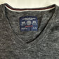 American Eagle Sweater Men XL Gray V-Neck Athletic Fit Long Sleeve Knit Cotton