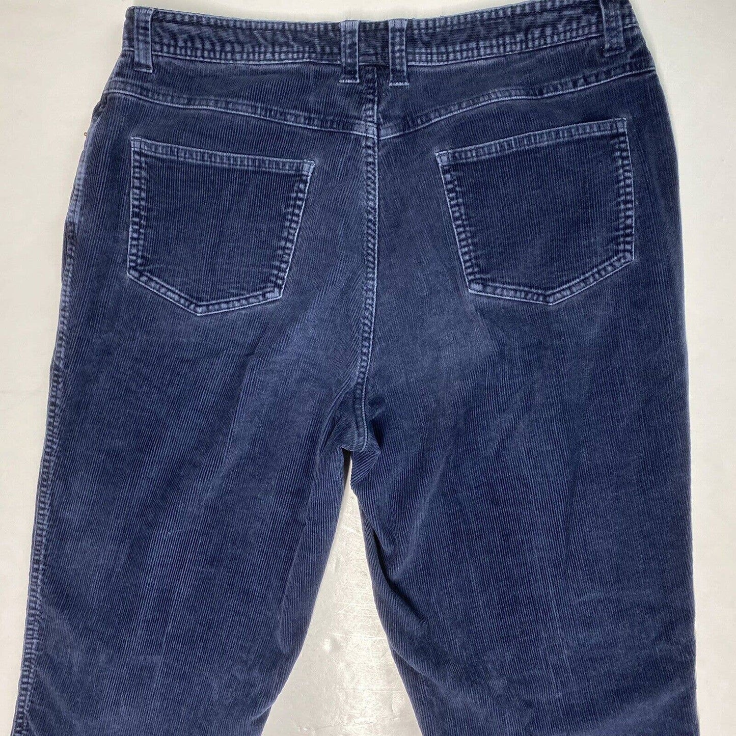 Bill Blass Tapered Corduroy Jeans Sz 12 Womens High Rise Navy Blue Casual Pants
