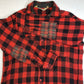 Vintage Woolrich Wool Shacket Mens Large Red Buffalo Plaid Mackinaw Tartan *Flaw