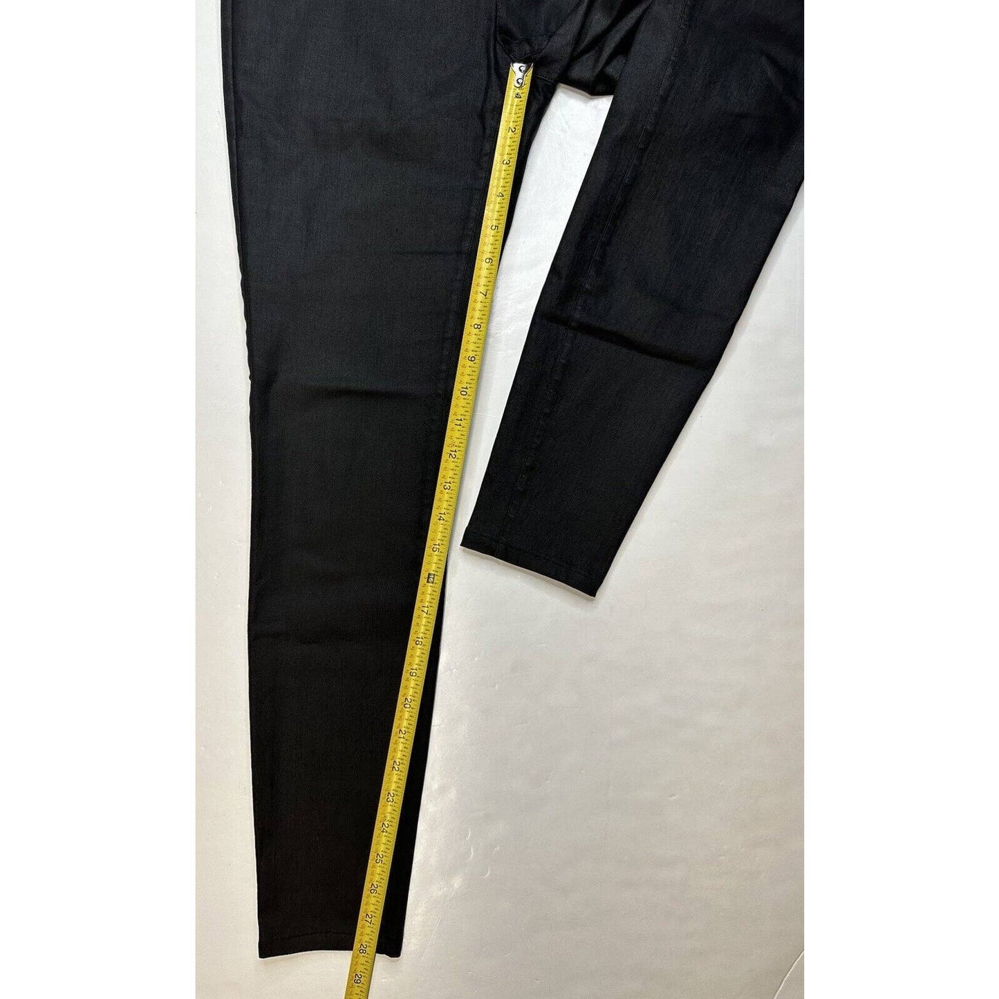 Eileen Fisher Black Coated Stretch Denim Skinny Pants Womens XS Pull On Legging