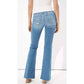 American Eagle Super Hi-Rise Flare Jeans 18 Stretch Blue Denim Distressed NEW