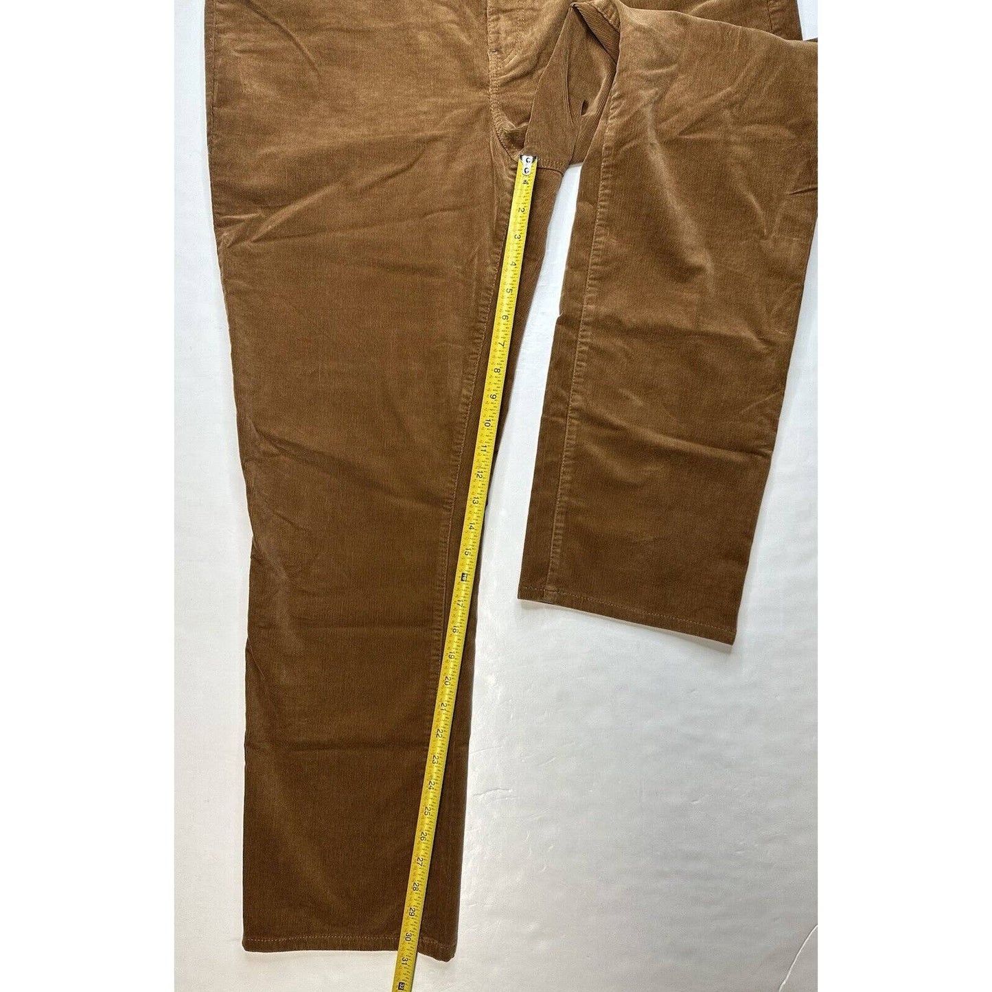 Talbots Straight Leg Corduroy Jeans Womens 18 Brown High Rise Preppy Plus Size