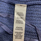Chico's Open Front Long Cardigan Sz 2 (US 12/Large) Blue Periwinkle Sleeveless